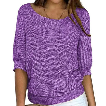 Soft Daily Crew Neck Knit Sweater