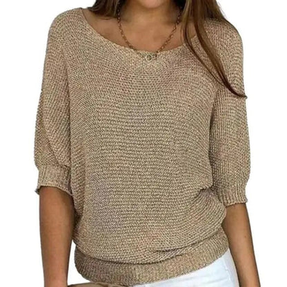 Soft Daily Crew Neck Knit Sweater