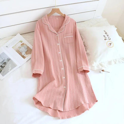 Breathable Soft Women's Nightgown Plus Size - Vossary