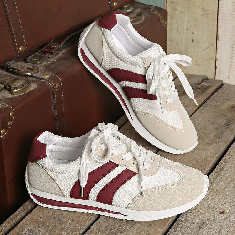 Comfortable Women's Striped Running Shoes
