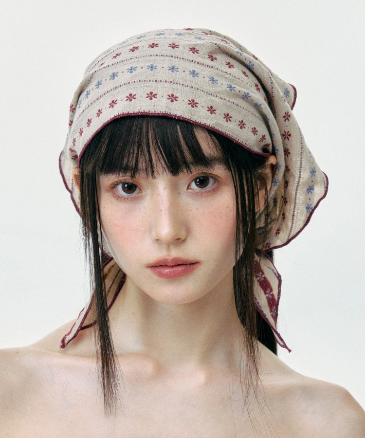 Chapeau d'été léger à imprimé floral beige - EasyApparels
