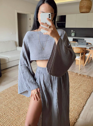 Lightweight Cotton Two-Piece Outfit