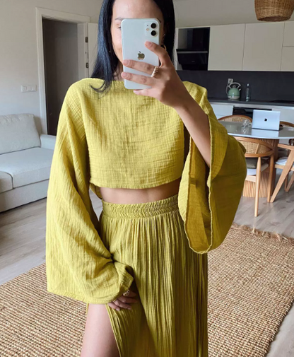 Lightweight Cotton Two-Piece Outfit