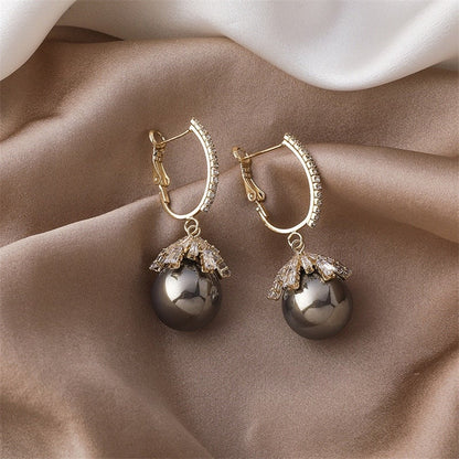 Luxurious White Pearl Earrings