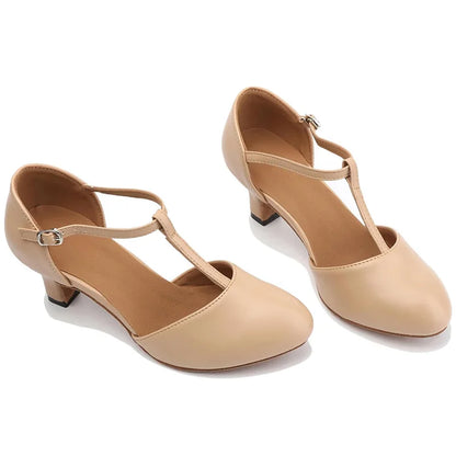 Ladies Dance Shoes - Elegant Comfortable T-Strap - EasyApparels