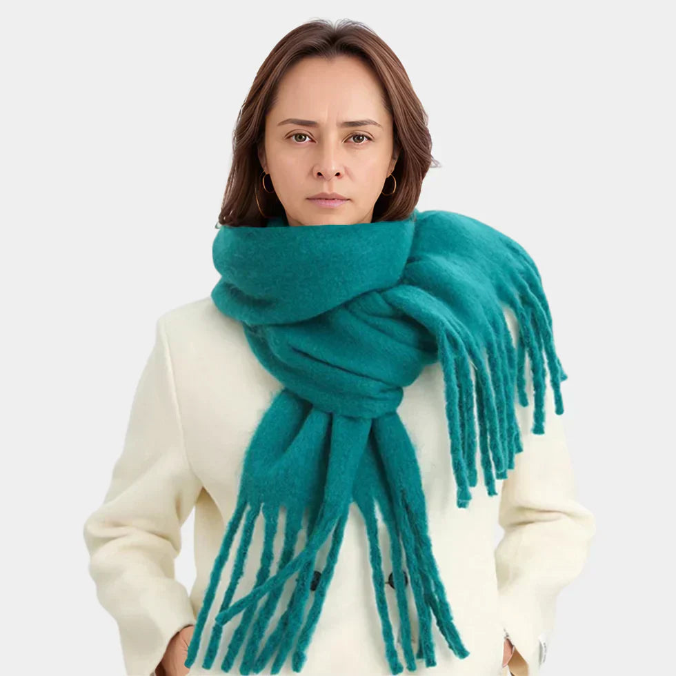 Soft Fuzzy Womens Scarf - Large Warm Wrap