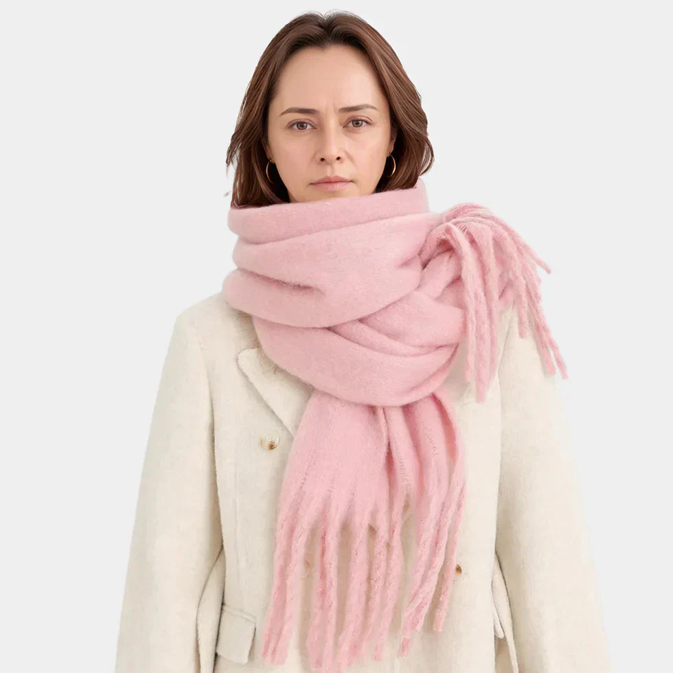 Soft Fuzzy Womens Scarf - Large Warm Wrap