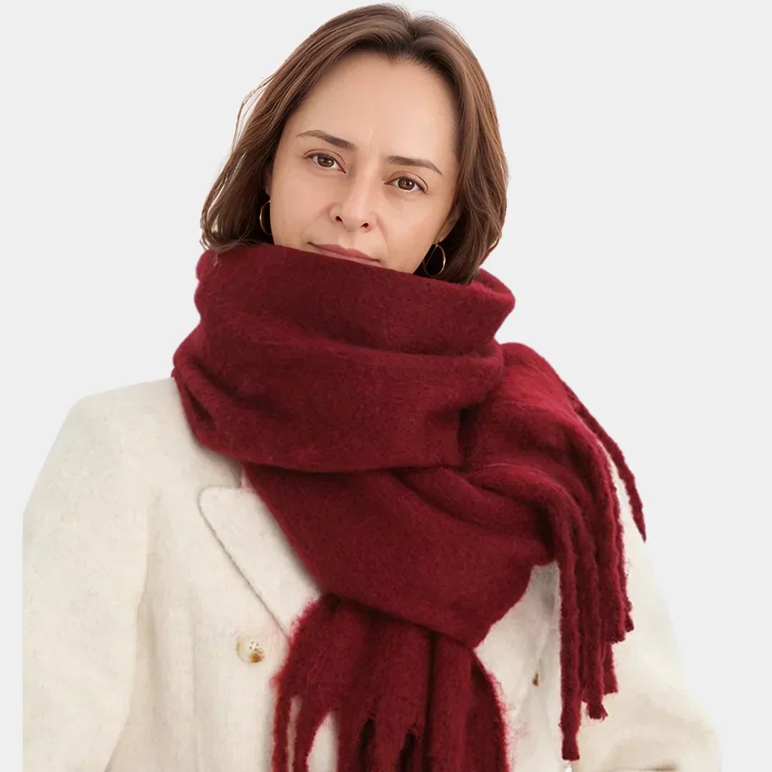 Soft Fuzzy Womens Scarf - Large Warm Wrap - Luxicro