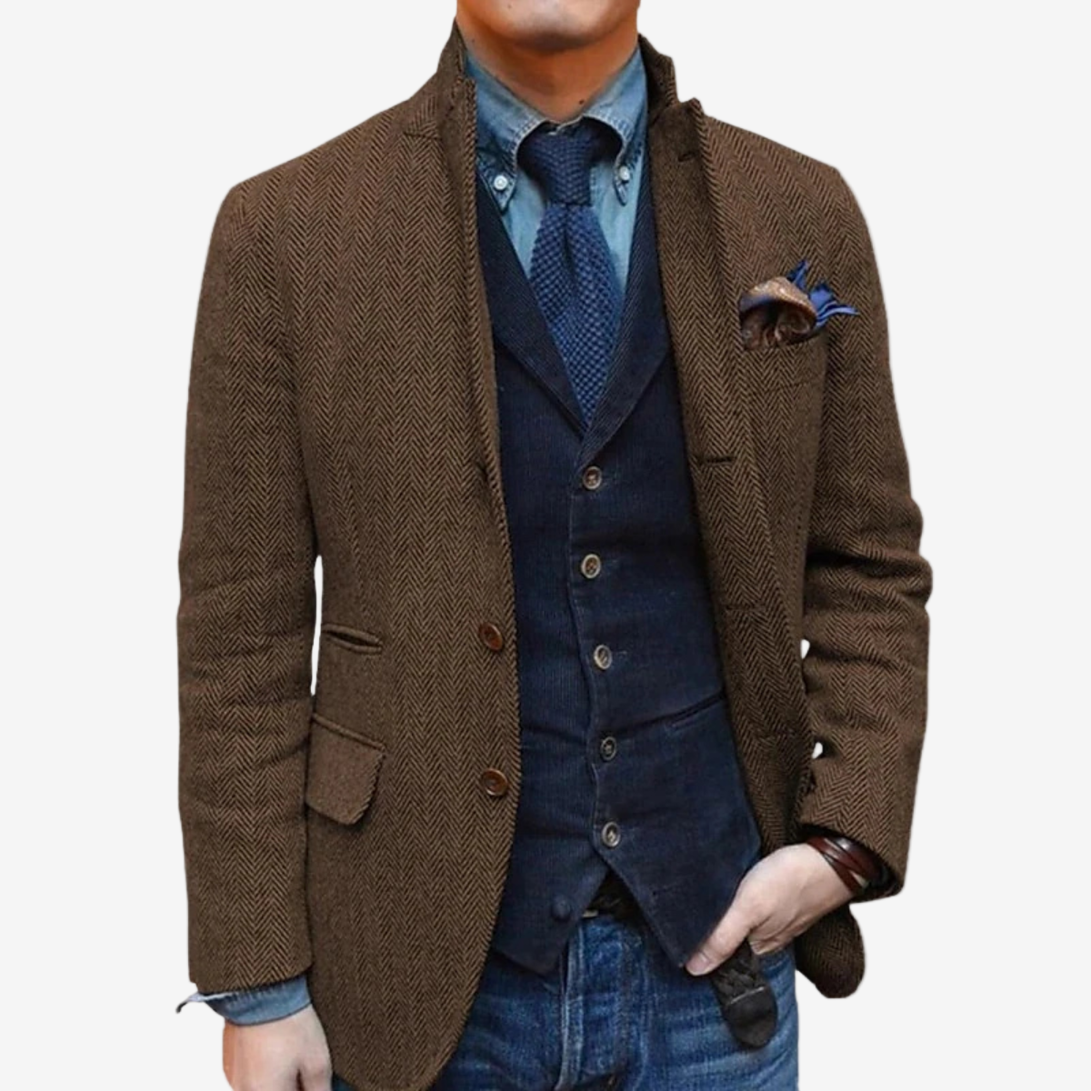 Classic Wool Tweed Jacket - Vossary