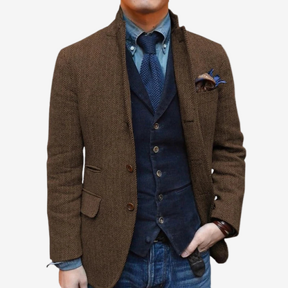Classic Wool Tweed Jacket - Vossary