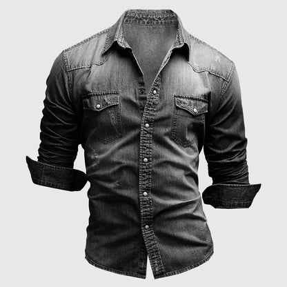 Fitted Blue Jeans Shirt