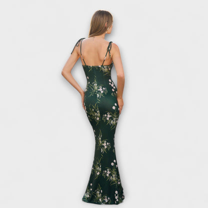 Elegant Flower Pattern Party Dress