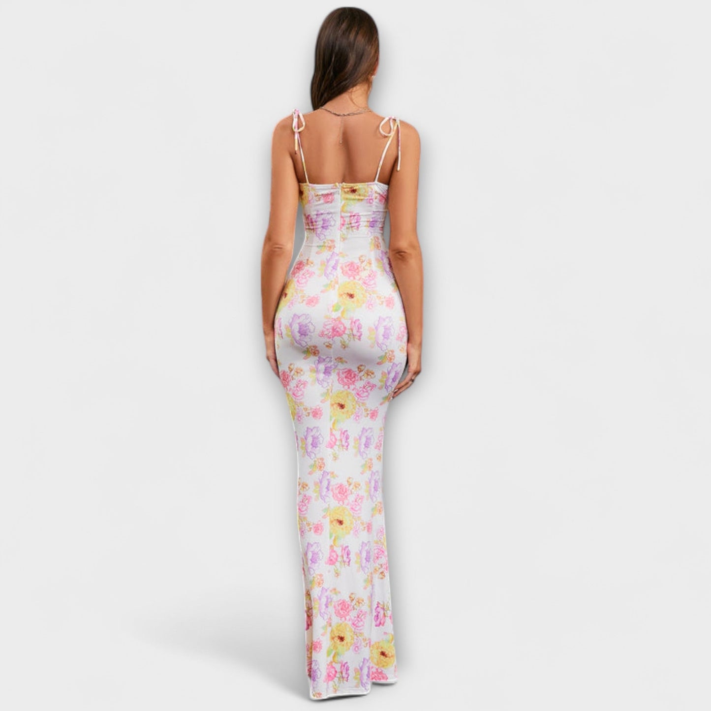 Elegant Flower Pattern Party Dress
