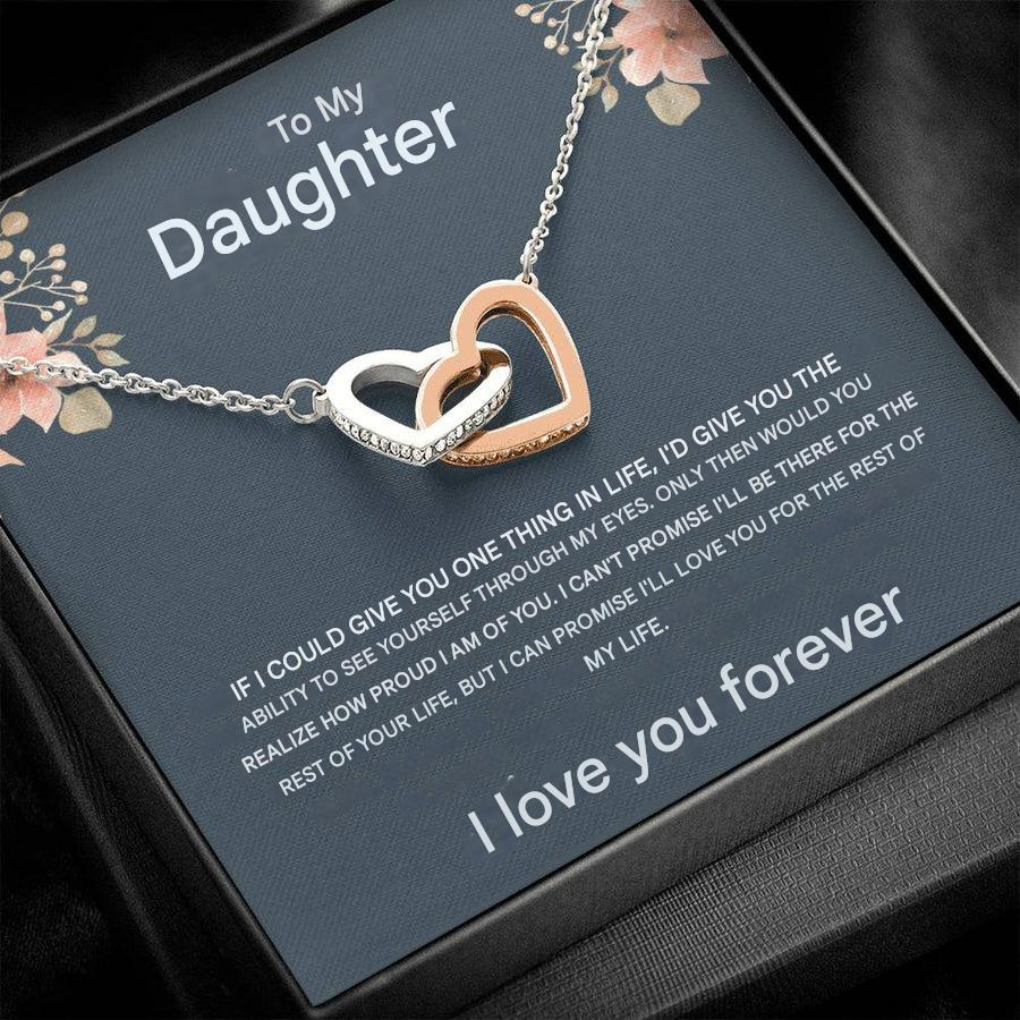 Lovely Double Heart Chain Necklace - Vossary