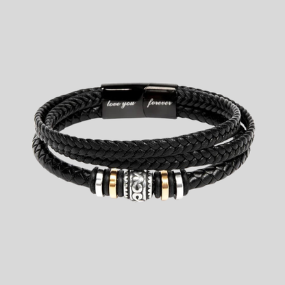 Men's Slim Leather Bracelet - Vossary