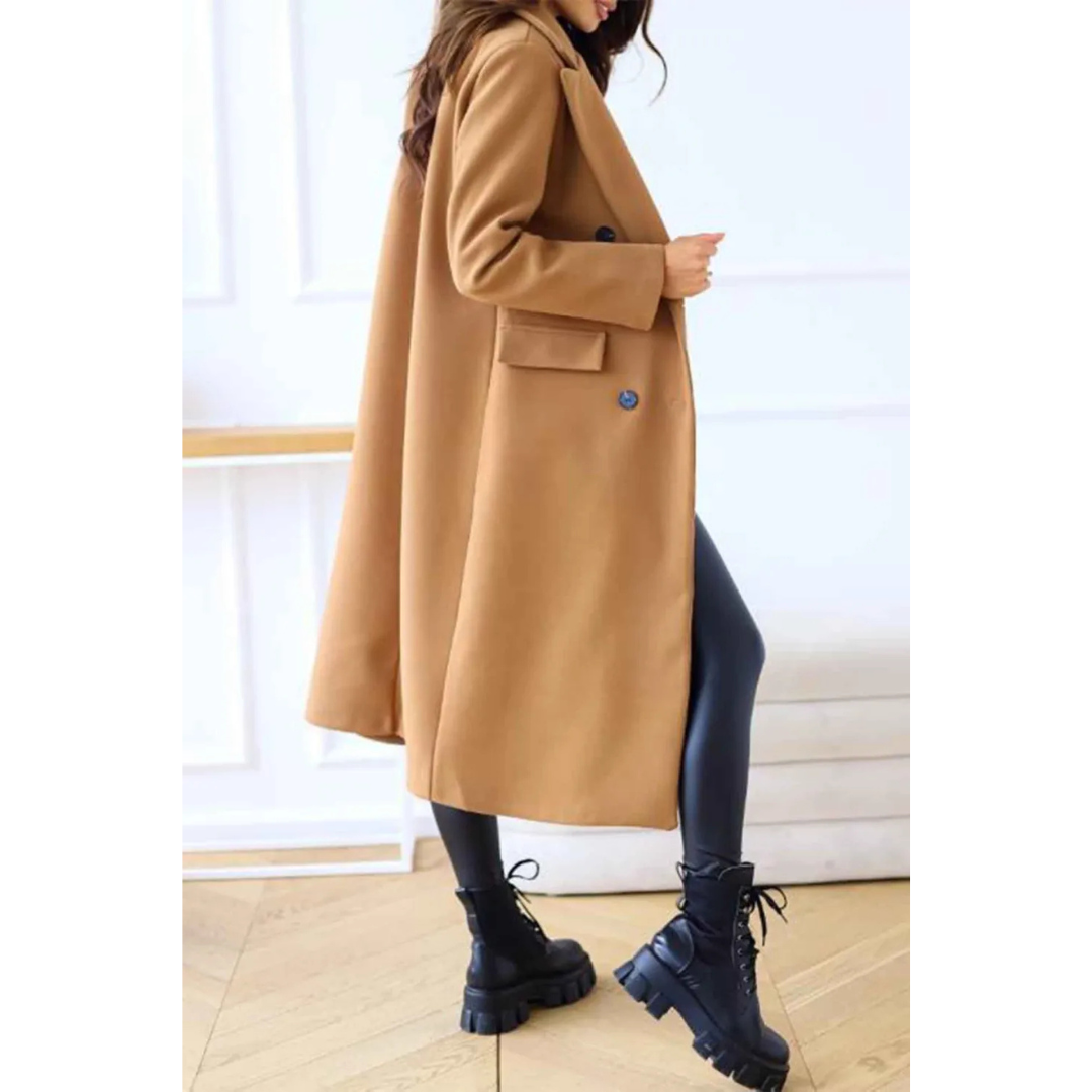 Warm Wool Women's Double Breasted Coat