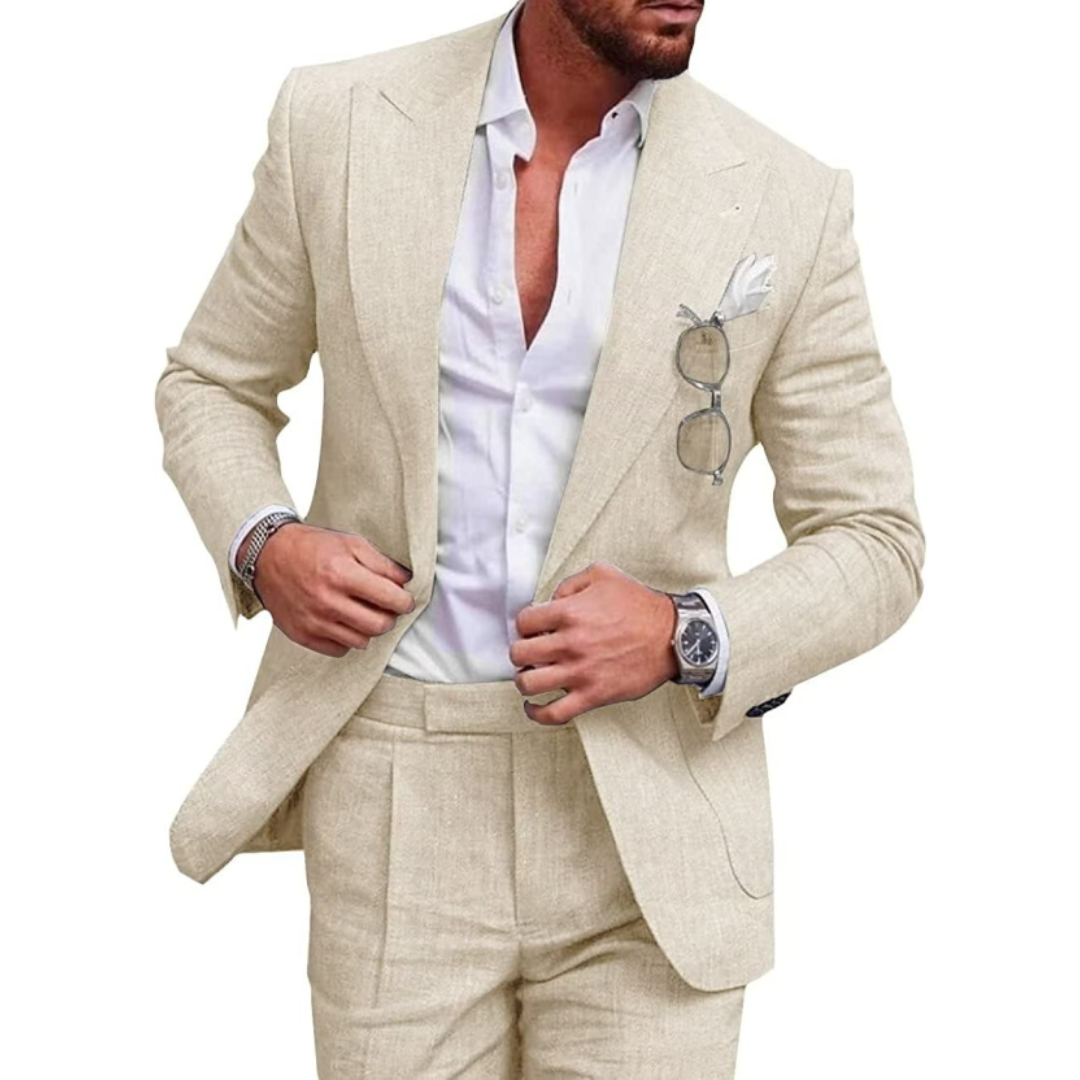 Classic Slim Fit Men's Two Button Suit