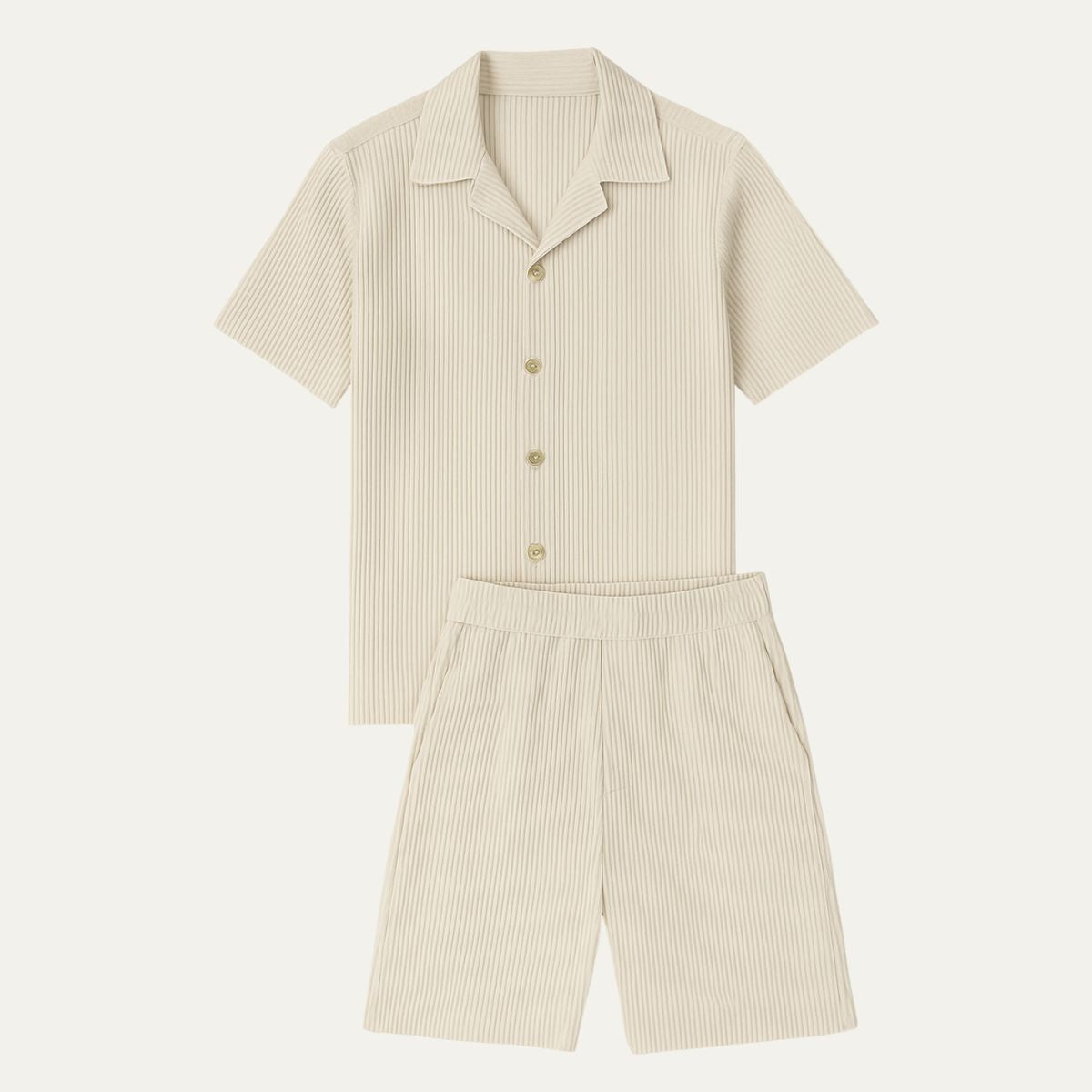 Relaxed Natural Cotton Summer Set - Vossary