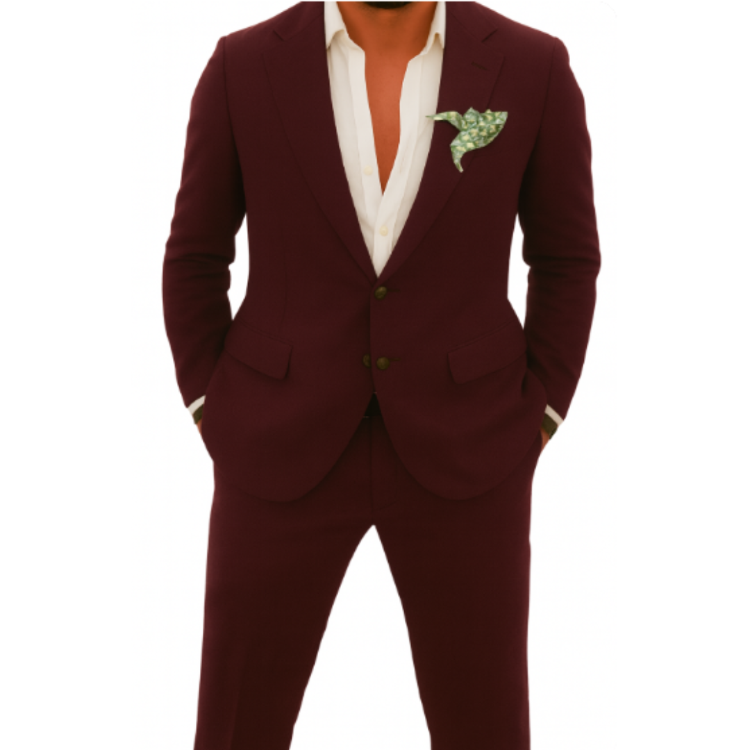 Slim Fit Linen Suit for Men