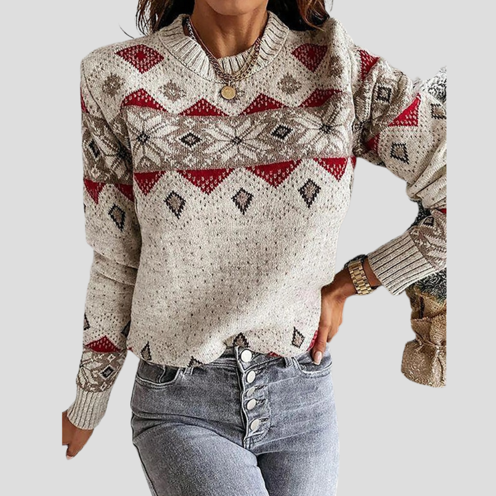 Fashionable Graphic Pattern Crew Neck Sweater