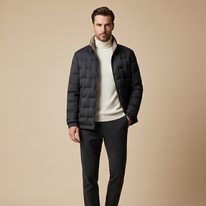 Men's Waterproof Slim Fit Down Parka Jacket - EasyApparels