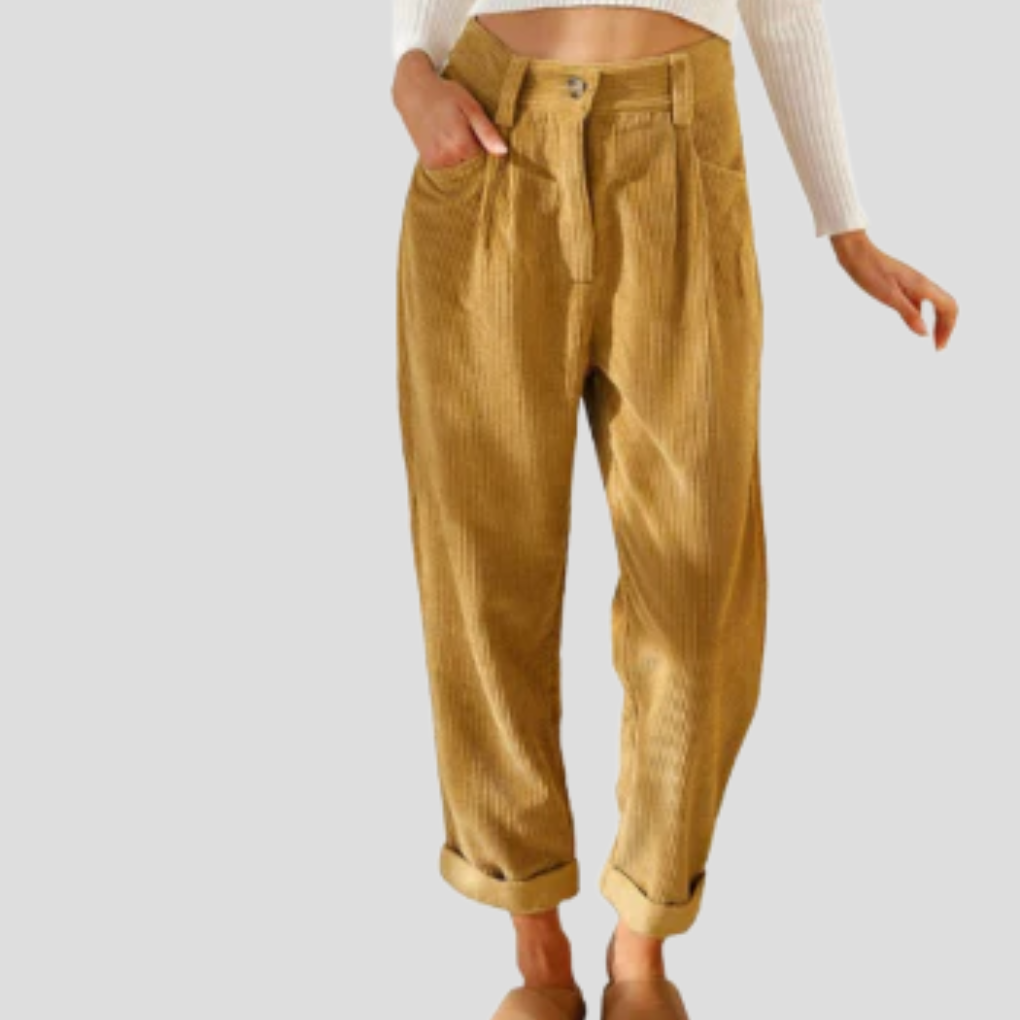 Comfortable Textured Cotton Pants