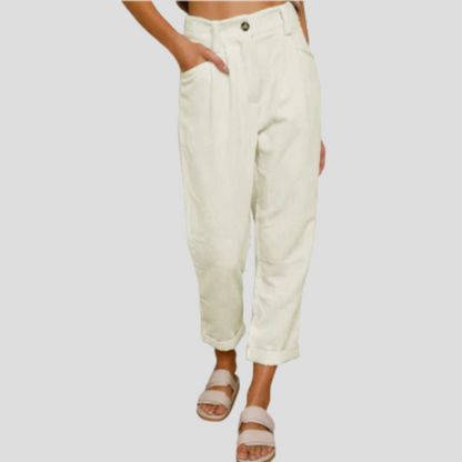 Comfortable Textured Cotton Pants