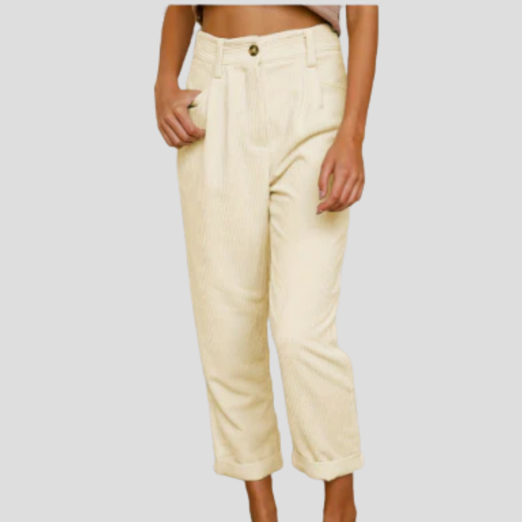 Comfortable Textured Cotton Pants