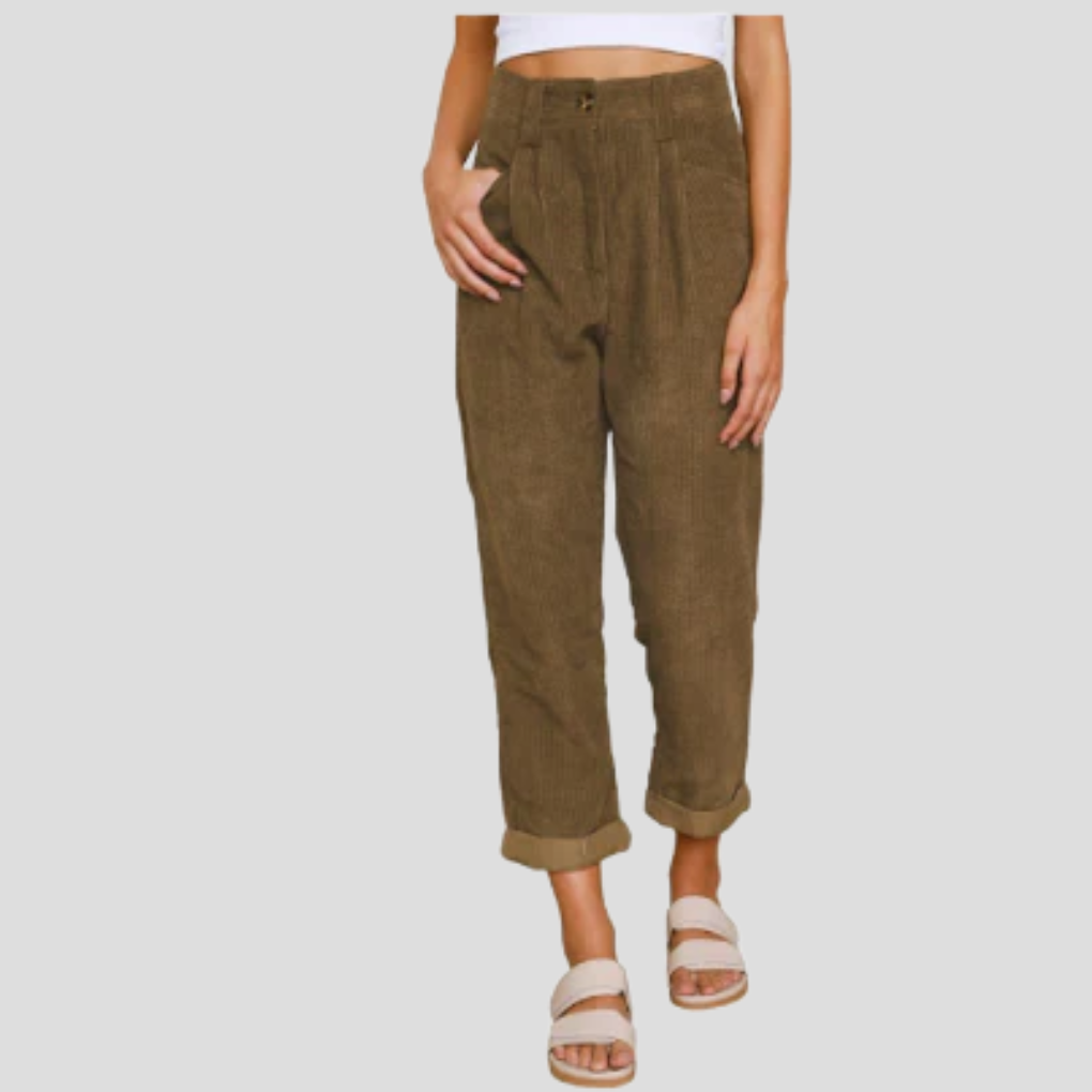 Comfortable Textured Cotton Pants