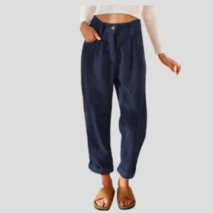 Comfortable Textured Cotton Pants