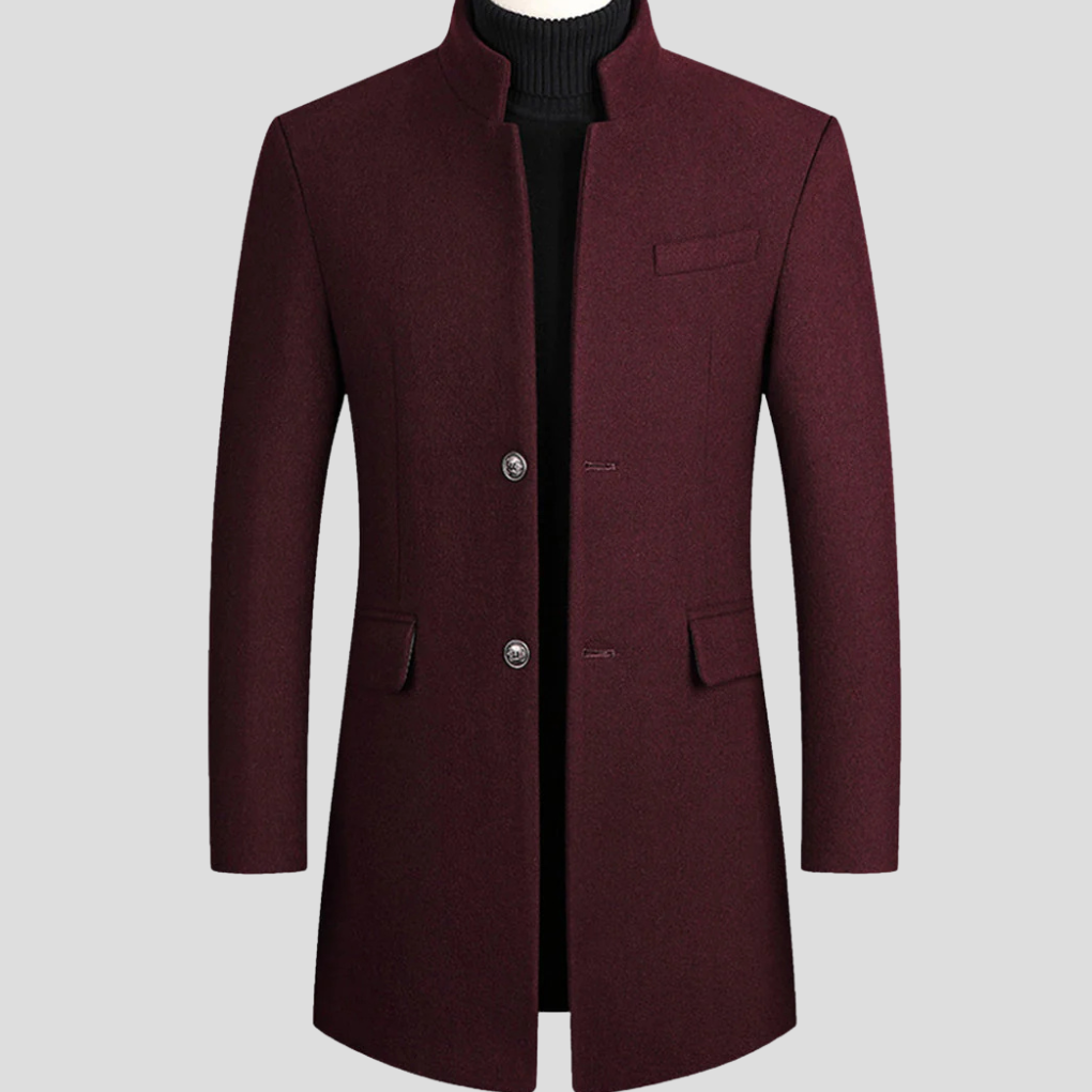 Men's Classic Luxury Wool Coat - Vossary