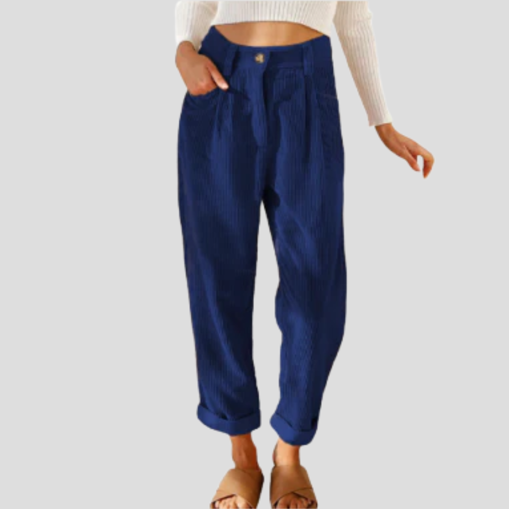 Comfortable Textured Cotton Pants
