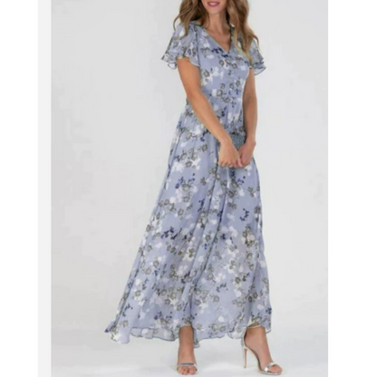 Flowy Bell Sleeve Long Dress