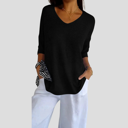 Comfy Women's V-Neck Sweater Top