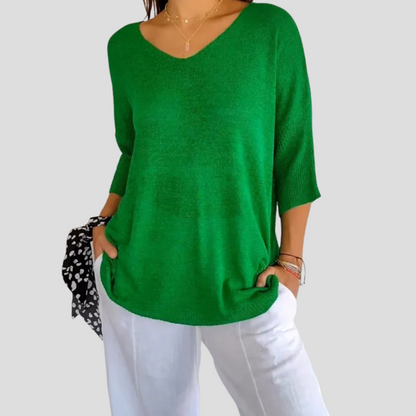 Comfy Women's V-Neck Sweater Top