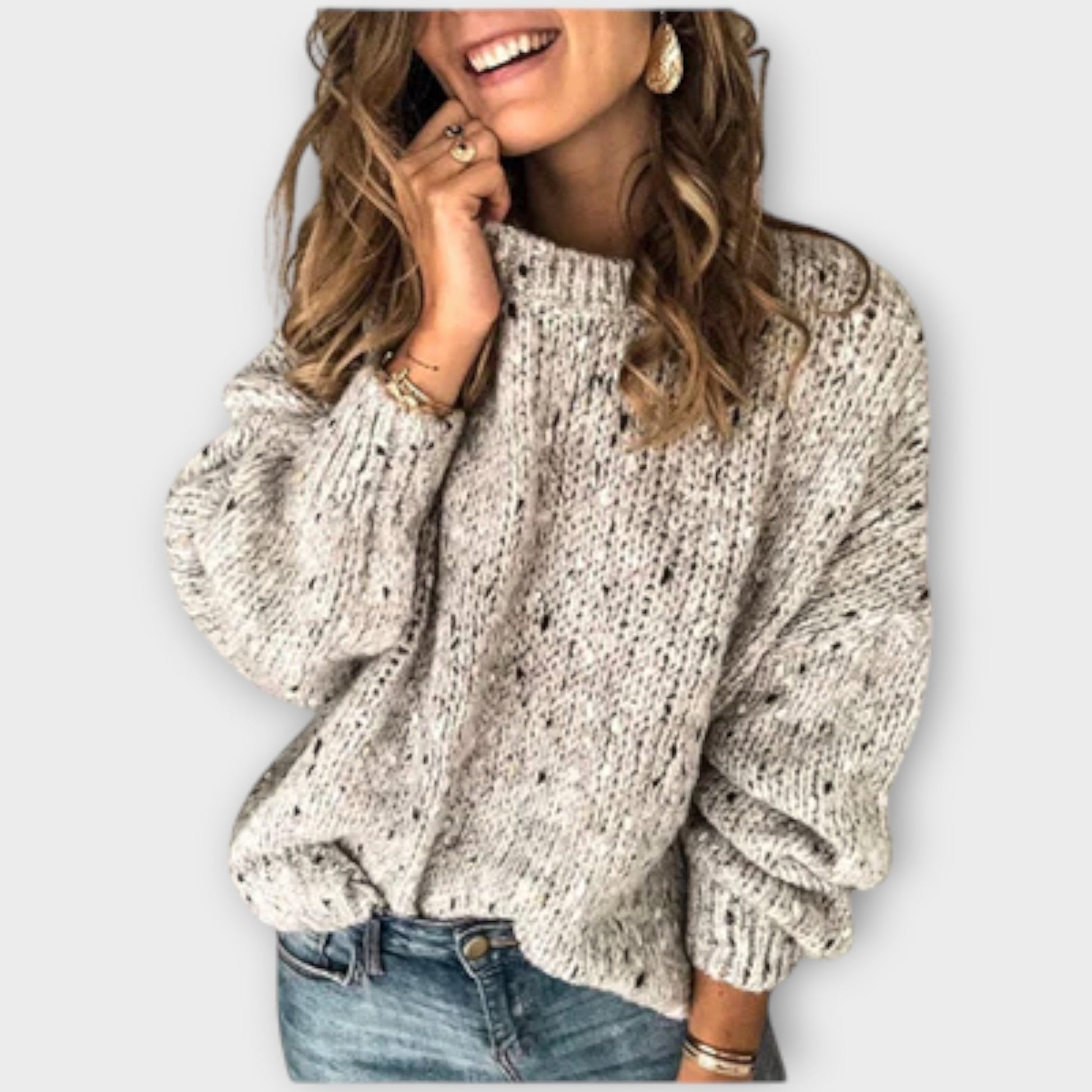 Warm Vintage Crew Neck Sweater - Vossary