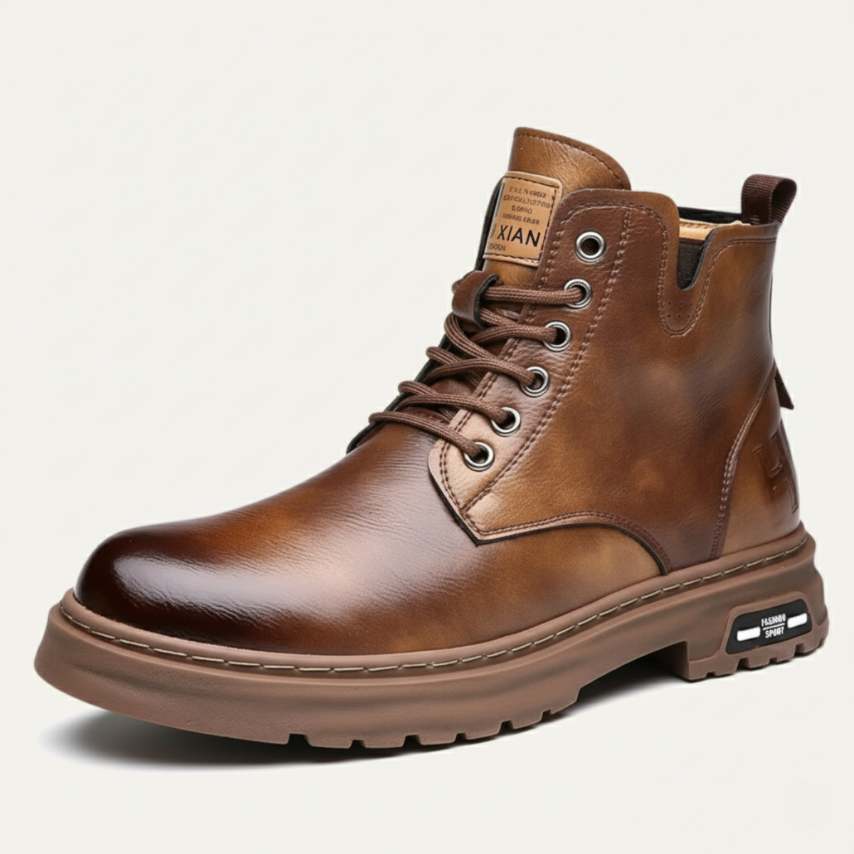 Tough Waterproof Leather Ankle Boots for Men - Vossary