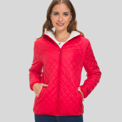 Women's Padded Coat - Fitted - Warm Waterproof Jacket - EasyApparels