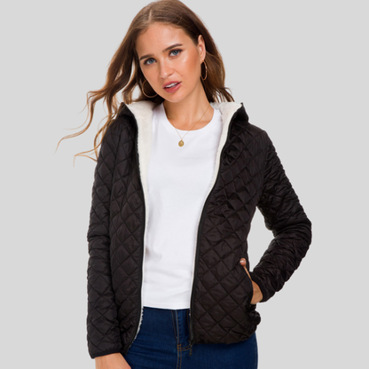 Women's Padded Coat - Fitted - Warm Waterproof Jacket