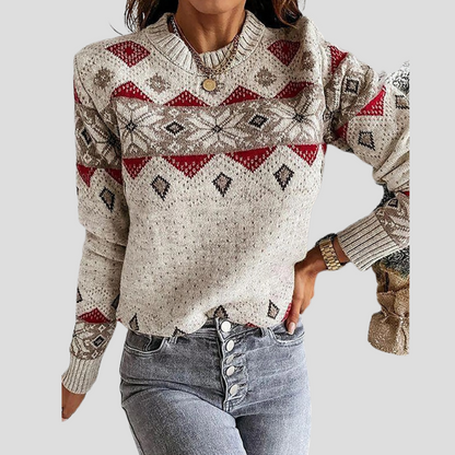 Fashionable Graphic Pattern Crew Neck Sweater - Vossary