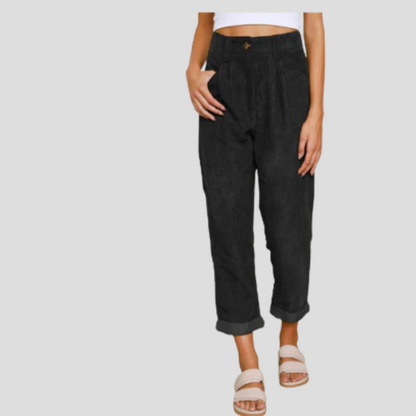 Comfortable Textured Cotton Pants - Vossary