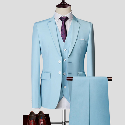 Classic Business Navy Suit Set - Vossary