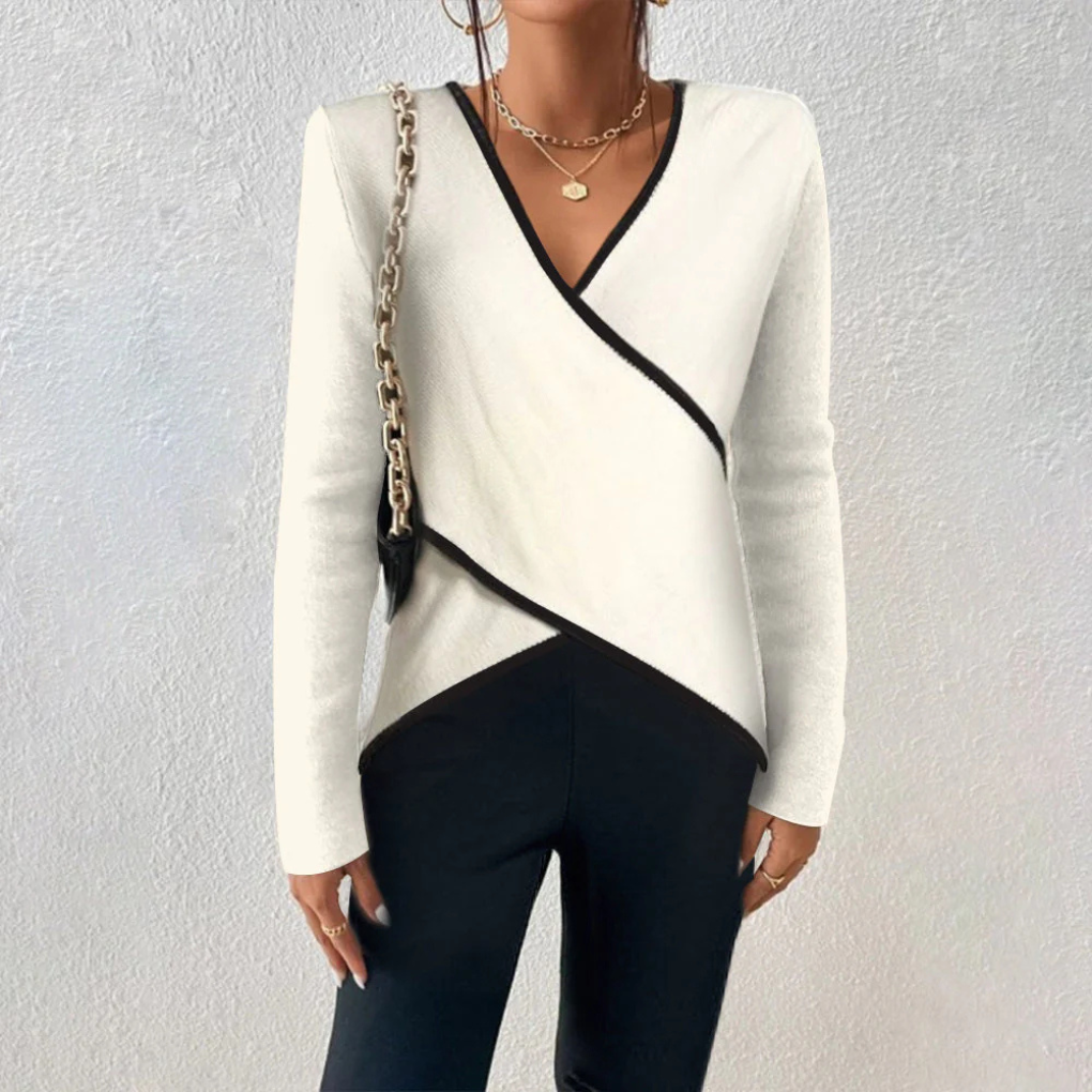 Classic Fit V-Neck Knit Sweater - Vossary