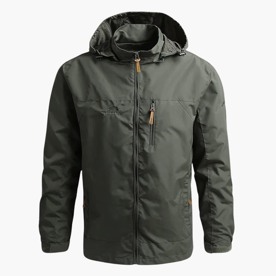 Waterproof Zip Up Mens Parka Jacket with Pockets