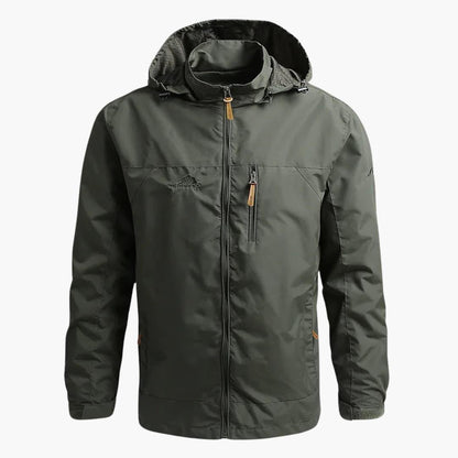 Waterproof Zip Up Mens Parka Jacket with Pockets