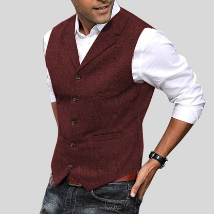 Tailored Fit Men's Wool Vest