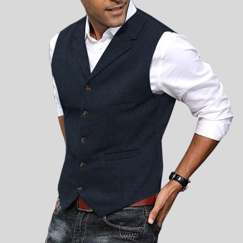 Tailored Fit Men's Wool Vest