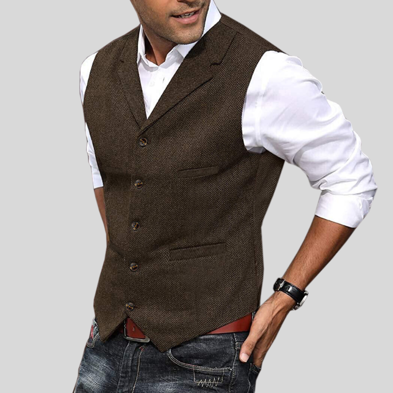 Tailored Fit Men's Wool Vest