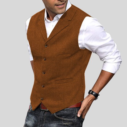Tailored Fit Men's Wool Vest