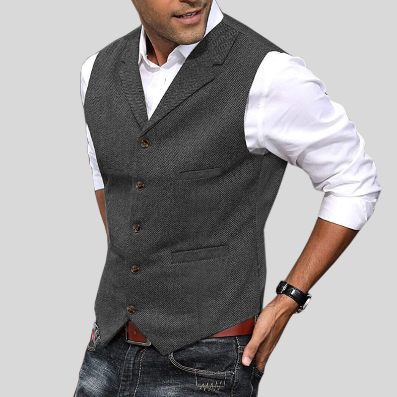 Tailored Fit Men's Wool Vest